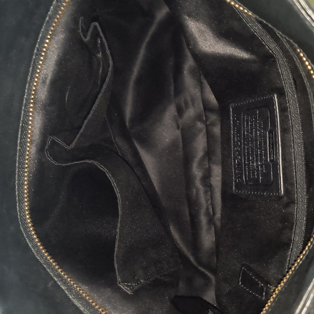 Coach F20812 Alexandra Black Leather Hobo Tote Bag Python Embossed - Picture 15 of 15